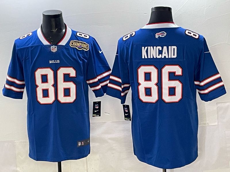 Men 2025 Buffalo Bills #86 Kincaid Blue Nike Limited NFL Jersey style 06